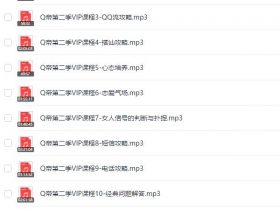 Q帝《第二期内部把妹课程》完整版