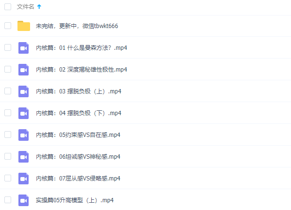 柯李思Chris《曼森方法》视频课程
